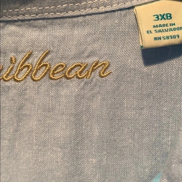 Roundtree & Yorke Caribbean Linen Shirt Men’s Size 3X Big New - Picture 3 of 8